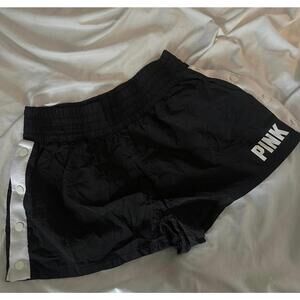 PINK Black Snap Side Track Shorts